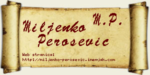 Miljenko Perošević vizit kartica